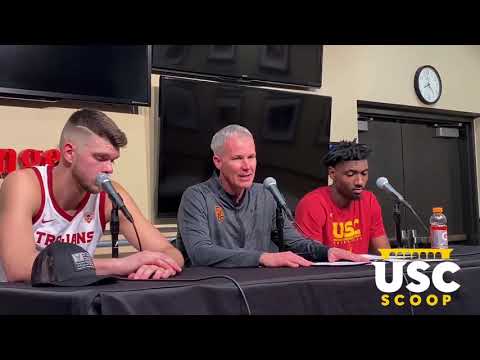 Enfield, Matthews & Rackocevic talk after USC defeats LSU 70-68