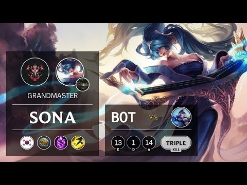 Sona Bot vs Ashe - KR Grandmaster Patch 9.12