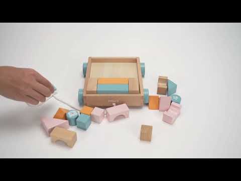 PolarB Pull Along Block Wagon