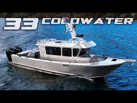 Conquer the Coast in this 33' Coldwater w/ Twin Mercury 400's
