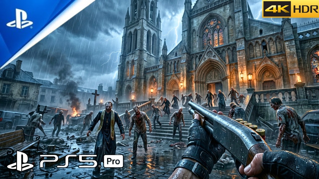CHURCH ZOMBIE ESCAPE (PS5 PRO) Realistic ULTRA Graphics (4K 60FPS HDR) World War Z