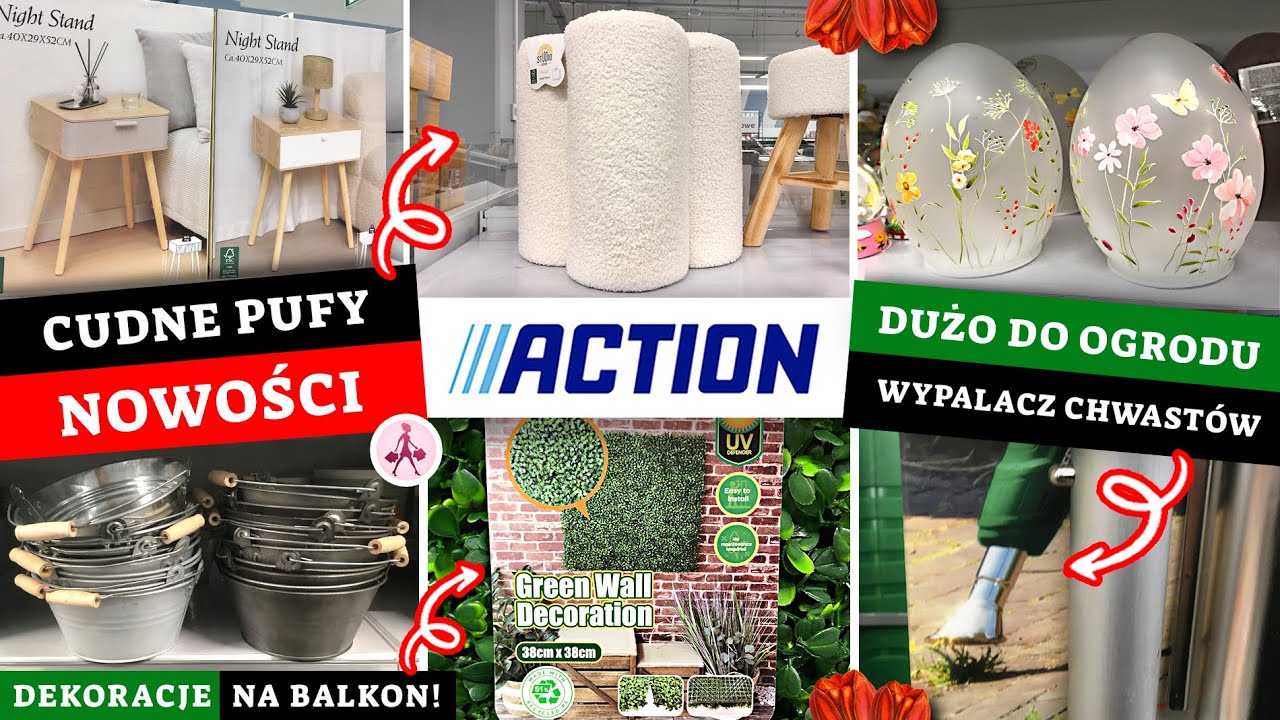 ACTION DEKORACJE NA BALKON!!! 💚 CUDNE PUFY!!! 😍 HIT! WYPALACZ DO CHWASTÓW! 😱😱😱