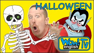 Halloween Finger Family Songs with Hide and Seek from Steve and Maggie | Wow English TV for Kids