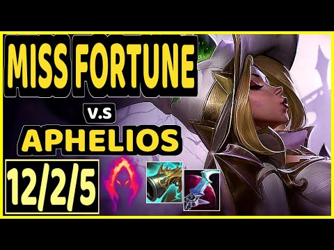 PUFF (MISS FORTUNE) vs APHELIOS - 12/2/5 KDA BOTTOM ADC CHALLENGER GAMEPLAY - KR