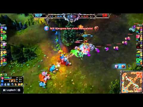 Bjergsen Diana 1vs2 against Ocelote and SK