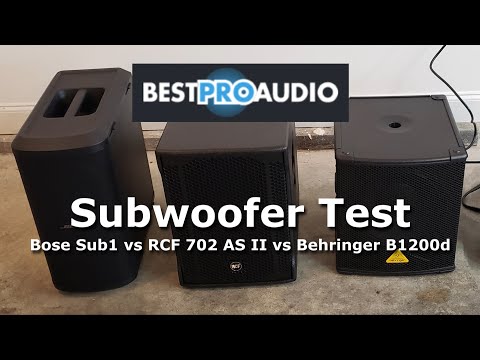 Compact PA Subwoofer Test - Bose Sub1 vs RCF 702 AS II vs Behringer B1200D