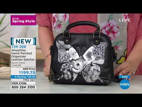 Anuschka – Handbemalte Leder-Organizer-Tasche