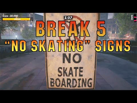 Break 5 "No Skating" Signs | Downtown | Tony Hawk Pro Skater 1+2 (Read Description)