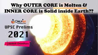 Why inner core is SOLID & outer core is MOLTEN? | UPSC Prelims 2021 | Santosh Chowdhary