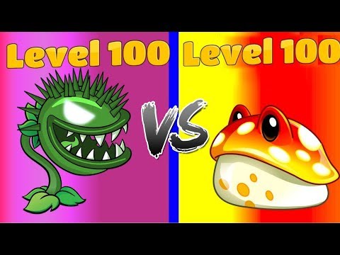 Plants vs Zombies 2   - Chomper vs Toadstool Max Level 100
