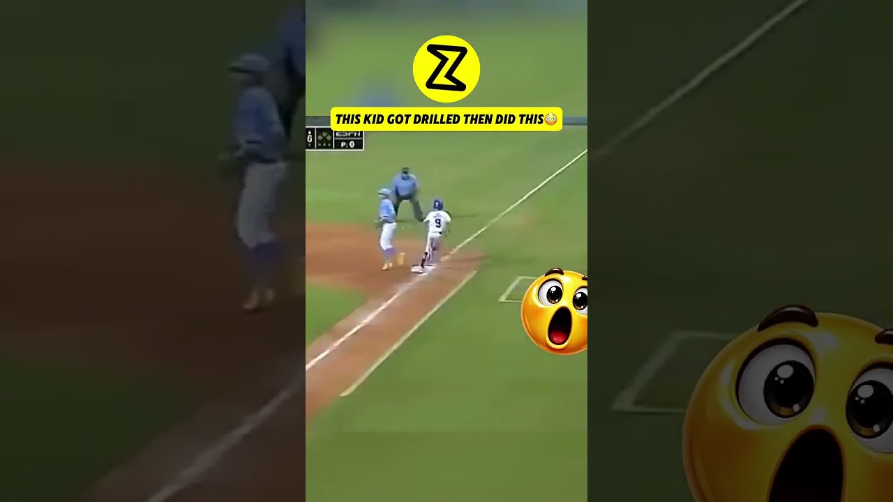 bro Got Drilled Then Did THIS ???? #baseball