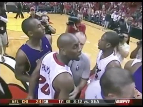Gary Payton makes Kobe miss game-tying shot + trash talk - Christmas Day 2005