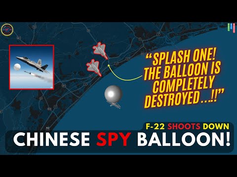 (Real audio) F-22 Shootdown of Chinese Spy Balloon (2023) #atc