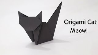Cute Origami Cat - How to Fold a Paper Cat Easy