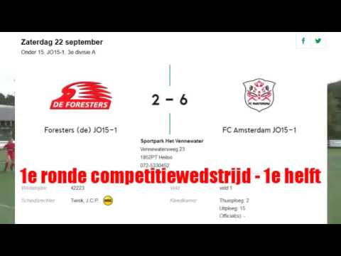 Foresters JO15-1 vs FC Amsterdam JO15-1 | Competitiewedstrijd Deel1