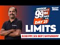 Limits Mission 99 2 0 Day 21 Xylem JEEnius