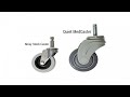 Brute Wheels VS JaniWrap Quiet Casters on various floor types