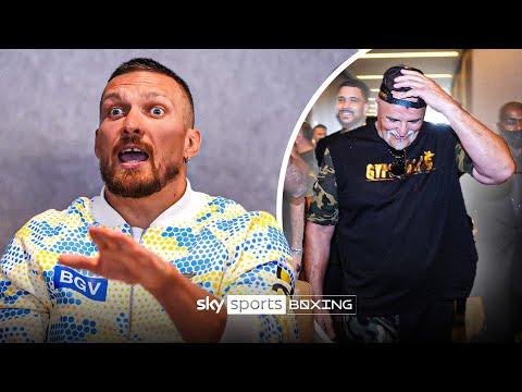 NEW FOOTAGE: Usyk's animated reaction to John Fury fracas