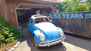 RARE CAR Found? Barn Find sitting 50 Years - 1958 Vw Beetle Ragtop Rescue !