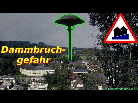 Sirenenalarm Hochwasser 2021 | Warnung der Bevölkerung vor Dammbruch in Lohmar | Sirenen E57 & SES