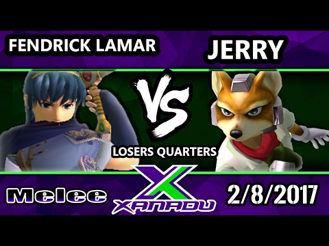 S@X 188 - Fendrick Lamar (Marth) Vs. Jerry (Fox) - SSBM Losers Quarters - Smash Melee