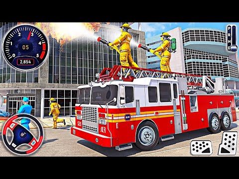 Fire Truck Rescue Simulator 3D Games - Fire Truck City Rescue Simulator 911 US - Android Gameplay