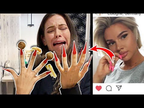 Ich teste XXL FAKE NÄGEL von SHIRIN DAVID für 24 Stunden!
