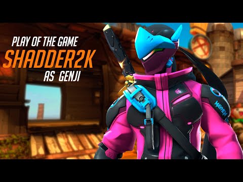 SHADDER2K GENJI MAIN ON SNIPERS MAP - POTG! [ OVERWATCH 2 SEASON 4 TOP 500 ]