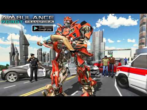 City Ambulance Robot Transformation Game Training Video