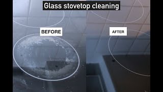 HOW TO CLEAN A GLASS STOVETOP / CRAMIC simple, effective and sparkling clean // KITCHEN CLEANING TIP