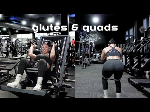 INTENSE Quads and Glutes Gym Workout – including warm up & cool down stretches