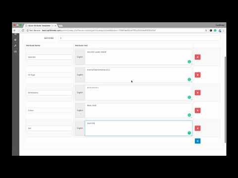 Quick Attribute Templates: Quickly Apply On Products -Opencart Extension