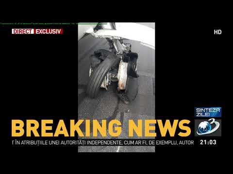 Incident aviatic grav pe Aeroportul Otopeni! Imagini incredibile, după ce cauciucurile unui avion c