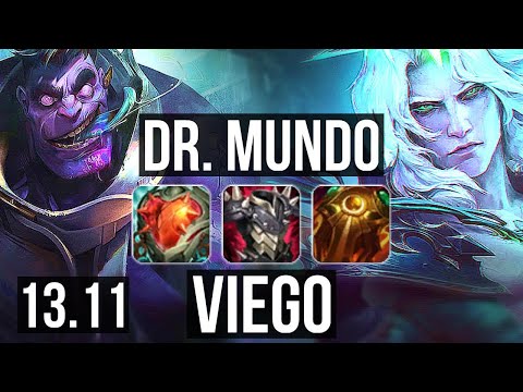 DR. MUNDO vs VIEGO (MID) | Rank 6 Mundo, 7/2/8, 500+ games, Dominating | KR Grandmaster | 13.11
