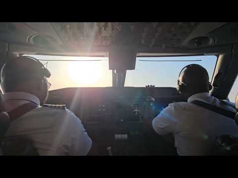 Embraer 195 E2 cockpit video with ATC audio. Takeoff to Landing