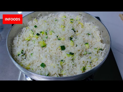 Zucchini Coconut Rice Recipe | How to Cook Rice and Vegetables | Infoods