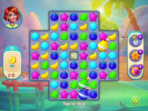 Hawaii Match-3 Mania - Level 31 - No Booster - FULL STORY - CaroGamesNL - *NEW GAME*