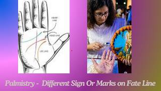 #Palmistry - Different Marks Or Sign on Fate Line in Hand (English) #video #fate #line #sign #marks