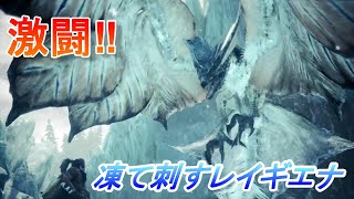 凍て刺すレイギエナに弄ばれみた【モンスターハンターワールドアイスボーン新天地で狩猟生活】