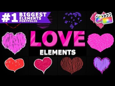 Apple Motion Template: Cartoon Hearts | FCPX