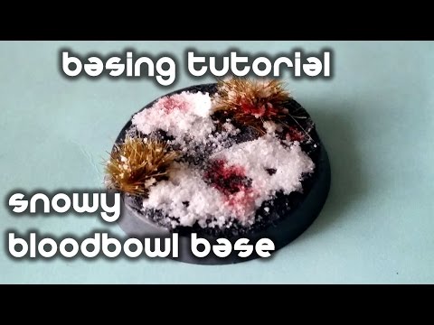 How To Make A Bloodbowl Base - Snowy Pitch