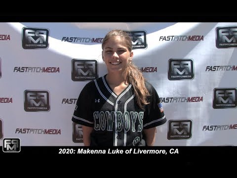 2020 Makenna Luke Outfield and Second Base Softball Skills Video - Batbusters Clark
