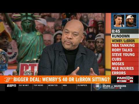 Pardon the Interruption | Wilbon weighs in on bigger deal: Wemby’s 40-Pts night or LeBron sitting?