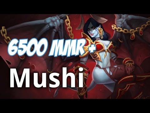 Mushi 6500 MMR + Play Queen of Pain  - Ranked Match Gameplay