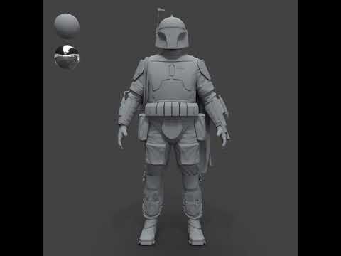 Boba Fett 3D Model - Maya - Zbrush - Arnold Renderer
