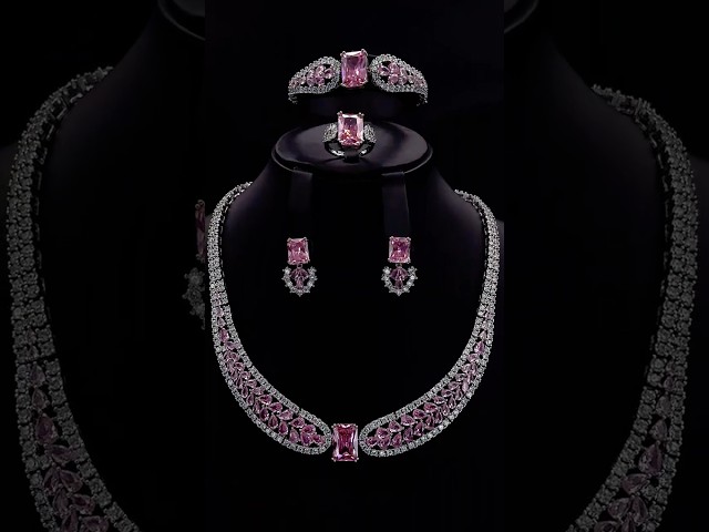 طقم زيركون أنيق بإصدار خاص دقة الماس 5 قطع بضمان ع...