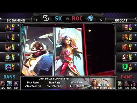 SK Gaming vs ROCCAT | S4 EU LCS Summer 2014 Week 10 Day 2 | SK vs ROC W10D2 G2 Full Game HD