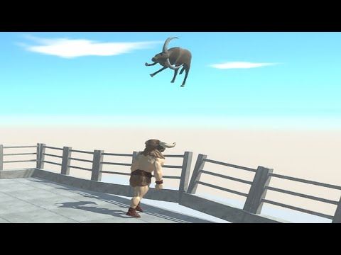 Minotaur vs Units in Sky Cage - Animal Revolt Battle Simulator