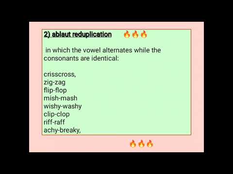 Reduplication Morphology