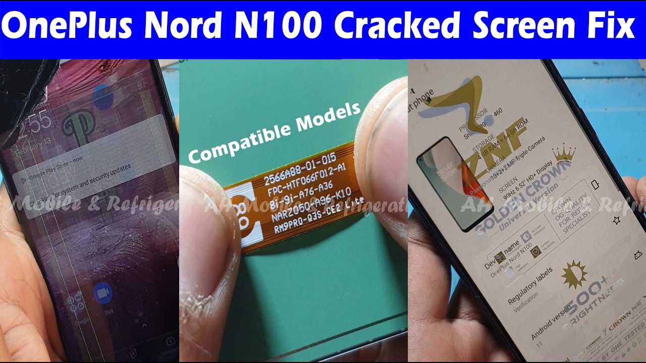 OnePlus Nord N100 Panel Broken Display Cracked Screen Fixed
